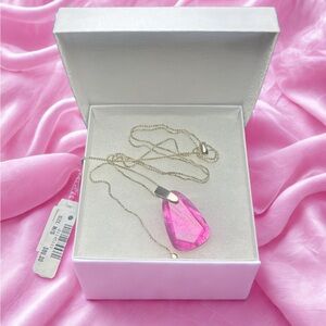 Kendra Scott Long Pink Statement Pendant Necklace NWT w/ Gift Box